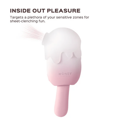 Bite Me Sucking, Tapping & Vibrating Silicone Rechargeable Cream Pop Stimulator
