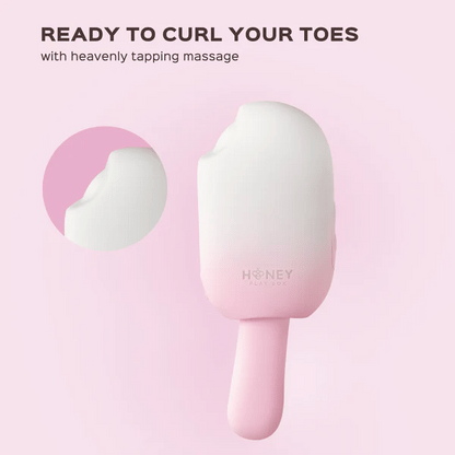 Bite Me Sucking, Tapping & Vibrating Silicone Rechargeable Cream Pop Stimulator