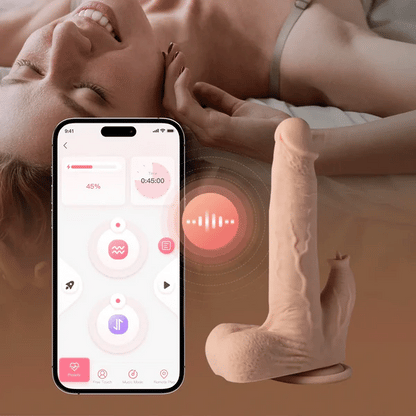 Colter App-Controlled Thrusting Dildo with Vibrating Licker 8.5in